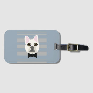 White French Bulldog, Streifen Gepäckanhänger