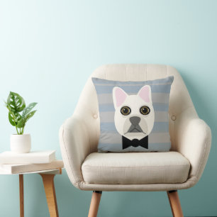 White French Bulldog, Streifen Kissen