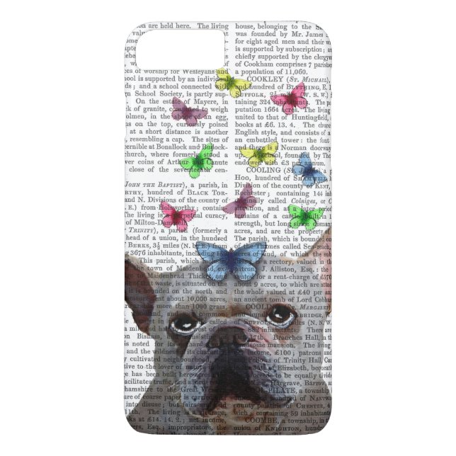 White French Bulldog und Butterfliegen Case-Mate iPhone Hülle (Rückseite)
