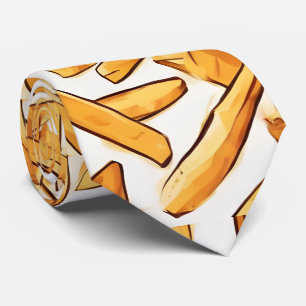 White French Fries Neck Tie Krawatte
