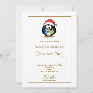 White Funny Christmas Party Invitation