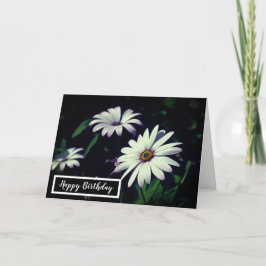 White Garden Blume Adorable Happy Birthday Karte