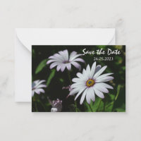 White Garden Blume Niedlich Save the Date Karte