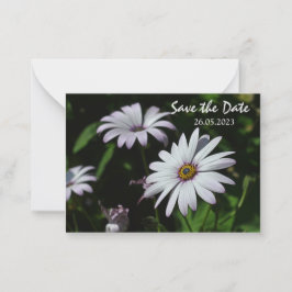 White Garden Blume Niedlich Save the Date Karte