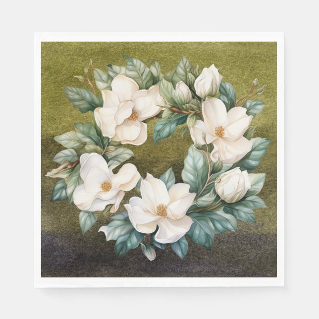 White Gardenia Napkins Serviette (Vorderseite)