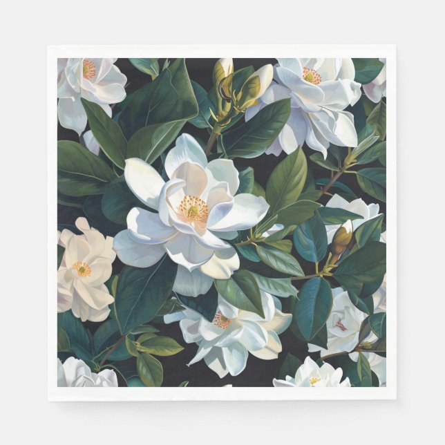 White Gardenia Serviette (Vorderseite)