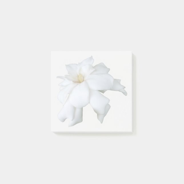 White Gardenia Sticky Notes Post-it Klebezettel (Vorderseite)