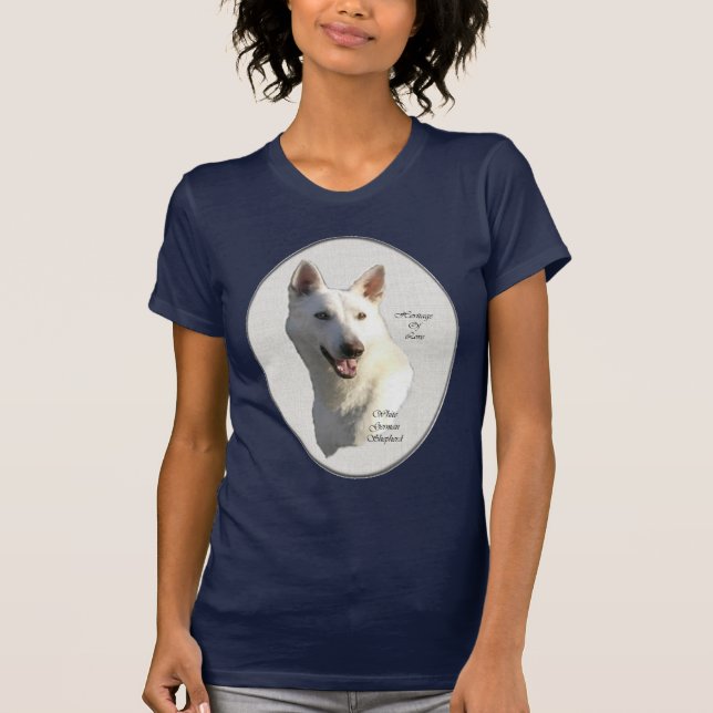 White German Shepherd Geschenke T-Shirt (Vorderseite)