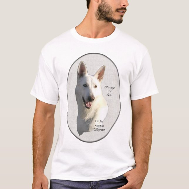 White German Shepherd Geschenke T-Shirt (Vorderseite)