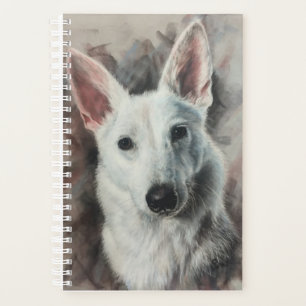 White German Shepherd GSD Happy Hund Planer