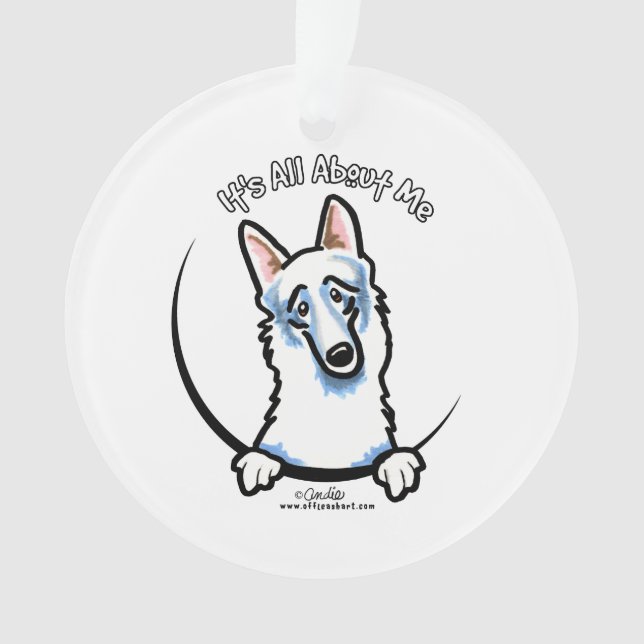 White German Shepherd IAAM Ornament (Vorderseite)