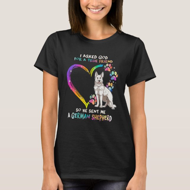 White German Shepherd ist meine beste Freundin Gef T-Shirt (Vorderseite)