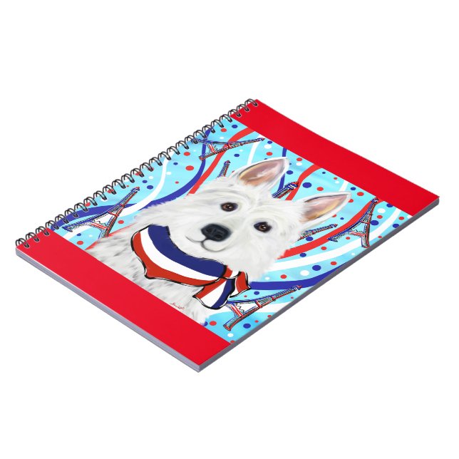 White German Shepherd Notizblock (Linke Seite)