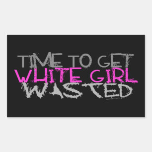 White Girl verschwendete Stickers