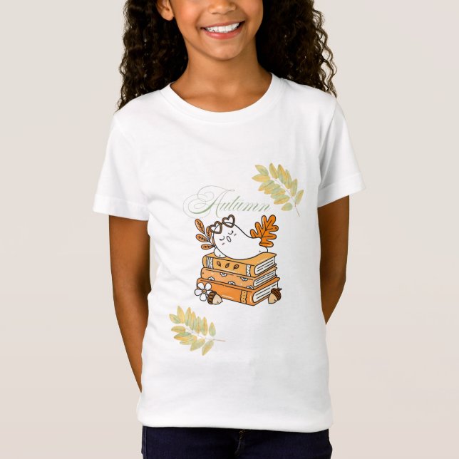 white girl's t-shirt clothes for autumn  (Vorderseite)