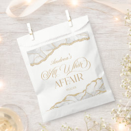 White Gold Agate All White Affair Birthday Party Geschenktütchen