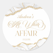 White Gold Agate All White Affair Birthday Party