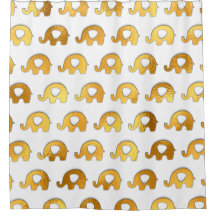 White Gold Animals Baby Elephants Metallic