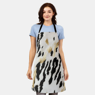 White Gold Black Südwest Cowhide Schürze