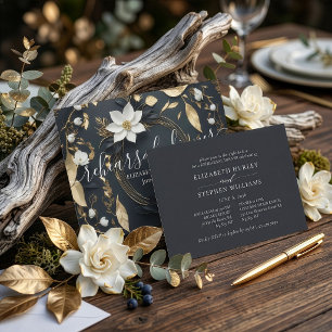 White Gold Blumenwettbewerb Hochzeit Probe Dinner Einladung