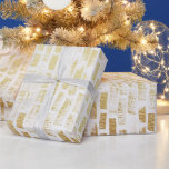 White Gold Brick Wall Muster Moderne Geschenkwrake Geschenkpapier<br><div class="desc">White Gold Brick Wall Muster Moderne Geschenkwrake</div>