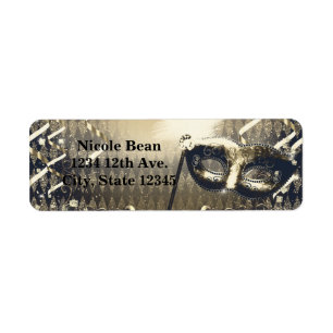 White Gold & Bronze Masquerade Mask Birthday Party