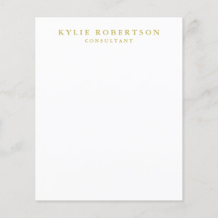 White Gold Colors Beruflich Trendy Schlicht Flyer