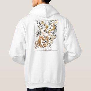 White & Gold Design Kollektion Hoodie