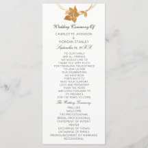 White Gold Floral Event Wedding Programme Offical1