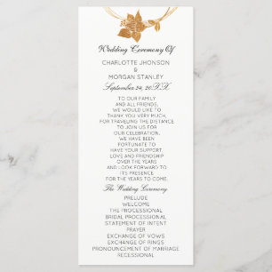 White Gold Floral Event Wedding Programme Offical1