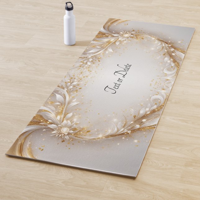 White Gold Floral Yogmatte Yogamatte (Beispiel)