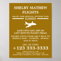 White & Gold Flugzeug Icon, Werbung für Fluggesell