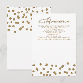 White Gold Glitzer Confetti Hochzeit Begleitkarte