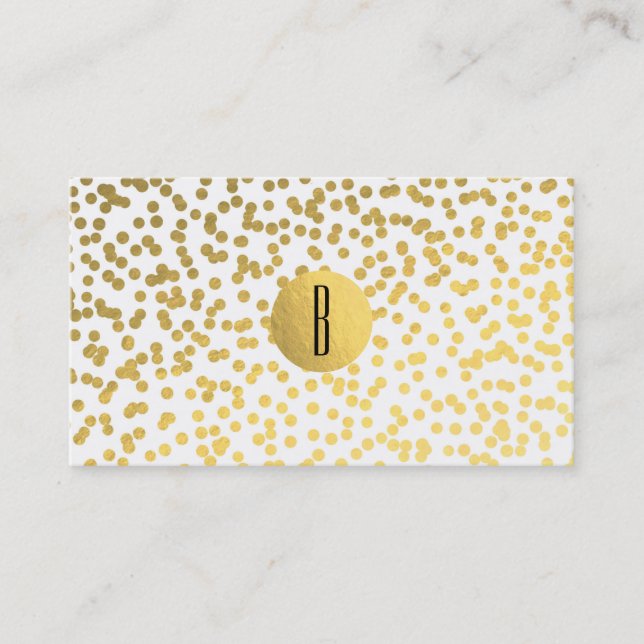 White & Gold Imitats Fox Customer Loyalty Card Treuekarte (Vorderseite)