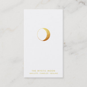 *~* WHITE Gold Lunar Stars Mystic Moon Luna Visitenkarte