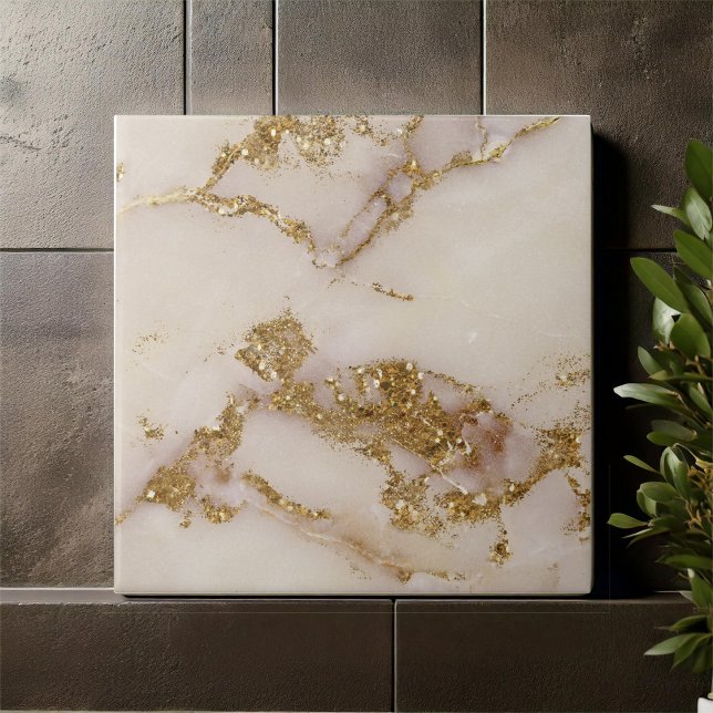 White Gold Marble Glitter ID1171b Fliese (Von Creator hochgeladen)