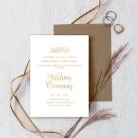 White Gold Minimal Walima Zeremonie muslimische Ho