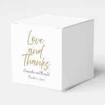 White & Gold Minimalistische Liebe & Danke Hochzei
