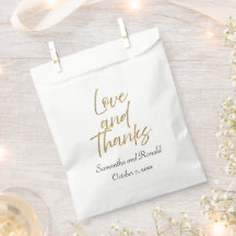 White & Gold Minimalistische Liebe & Danke Hochzei