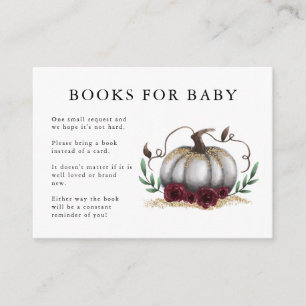 White Gold Pumpkin Baby Showbuchanfrage Begleitkarte