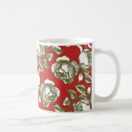 White Gold Rose Etwas auf Red Coffee Tasse