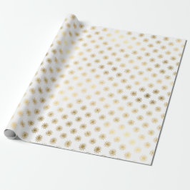 White Gold Stars Confetti Delicate Confetti Geschenkpapier