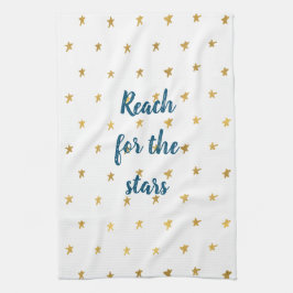 White Gold Stars Geschirrtuch