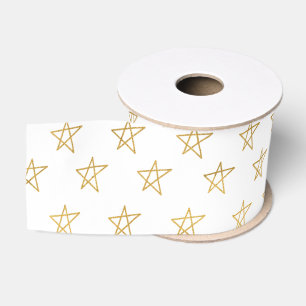 White Gold Stars Shine Bright Tissue Paper Ripsband
