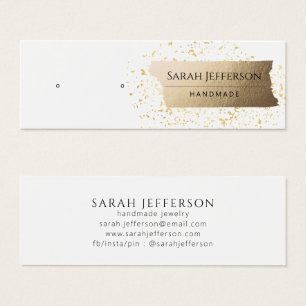 White Gold Stud Earring Juwelier Display Card