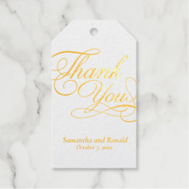 White & Gold Vielen Dank für Ihre kalligraphische  Geschenkanhänger