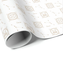 White & Gold Zodiac Cancer Astrologie Sternzeichen