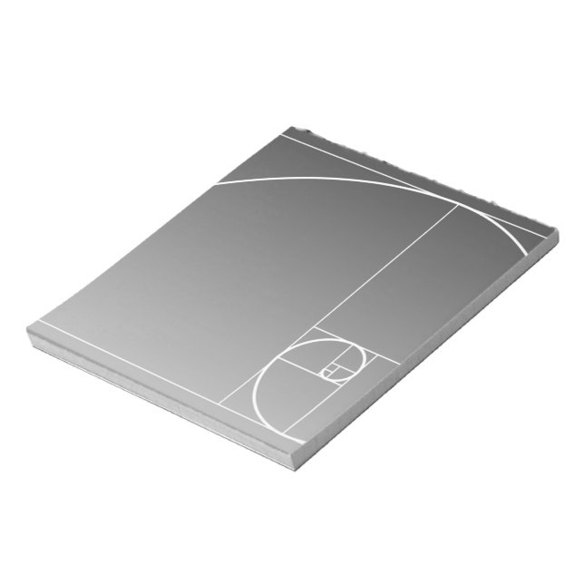 White Golden Spiral Notizblock (Rotiert)