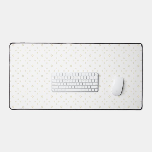 White | Golden Zinnia Sun Schreibtischunterlage (Tastatur & Maus)