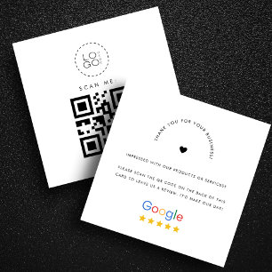 White Google überprüft QR-Code für benutzerdefinie Quadratische Visitenkarte